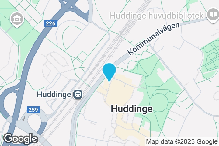 Kartan visar Huddinge