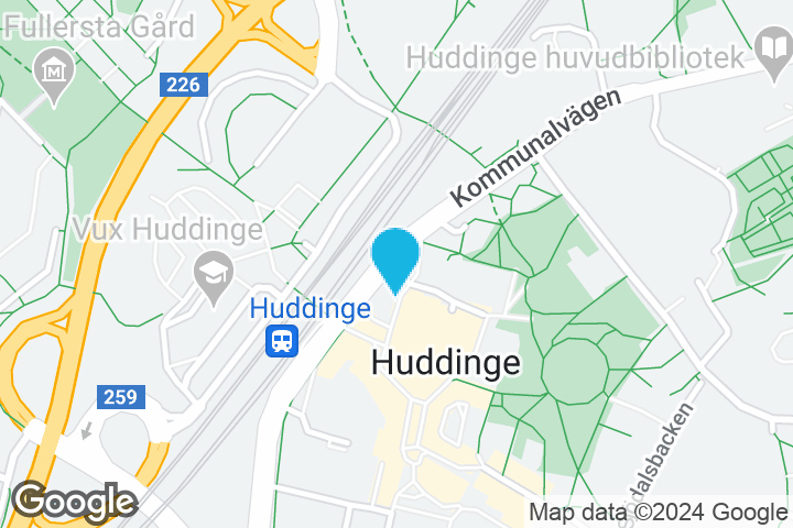 Kartan visar Huddinge