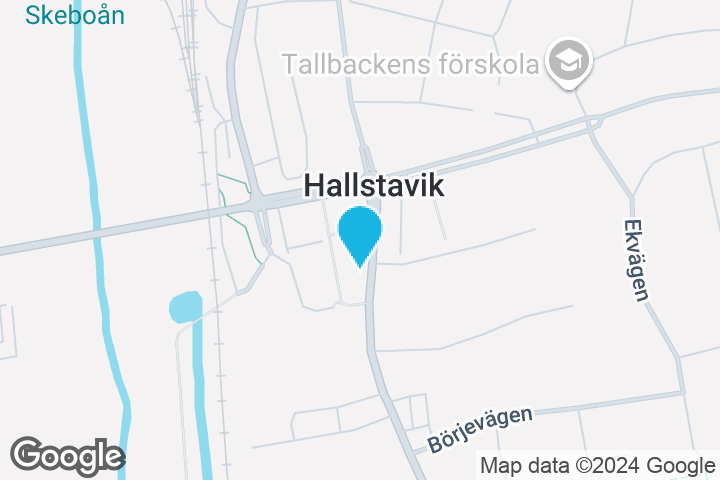 Kartan visar Hallstavik