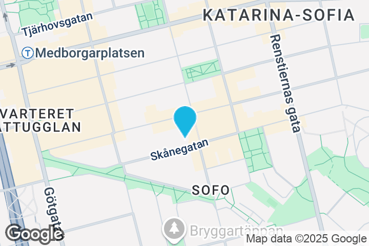 Kartan visar Skånegatan