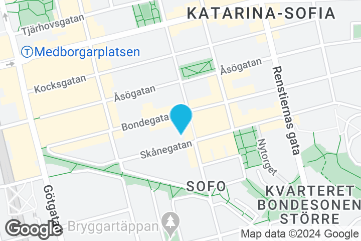 Kartan visar Skånegatan