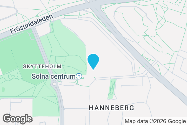 Kartan visar Solna