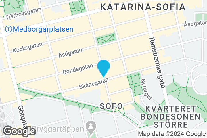 Kartan visar Skånegatan